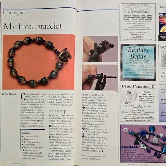 Bead And Button Magazine June 2001 Projects For Fashionable Jewelry And Accessor - Picture 6 of 16
